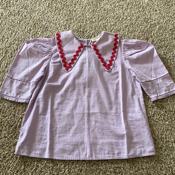 Anthropologie “Forever That Girl” lilac blouse - Picture 1 of 6